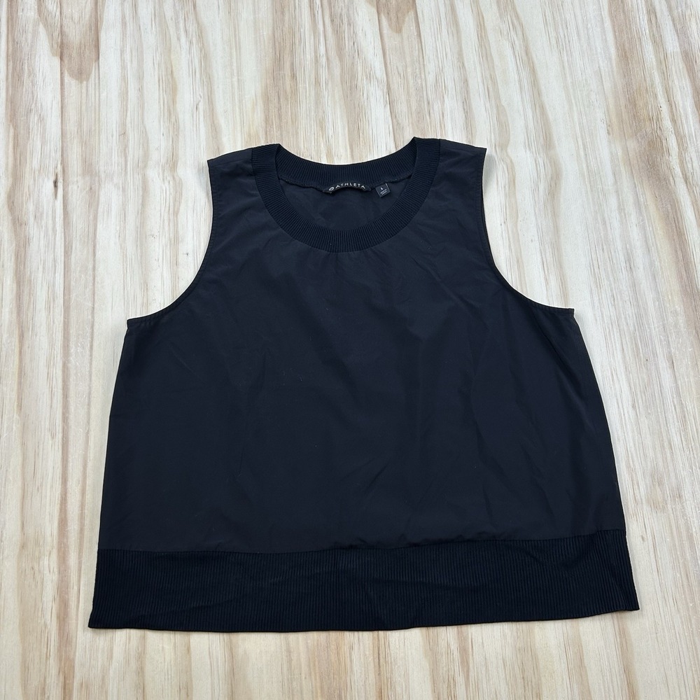 Athleta Women's Large Black Sleeveless Relaxed Tank Top Athleisure Casual